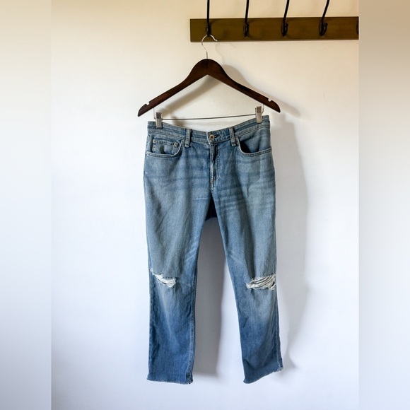 Rag & Bone Dre Low Rise Ankle Slim Boyfriend Jeans - Picture 3 of 9